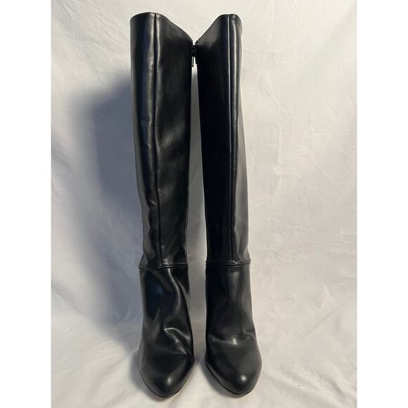 INC Black Knee High Heeled Boots Pointed Toe Women’s Size 7.5 NWOT - Picture 2 of 6